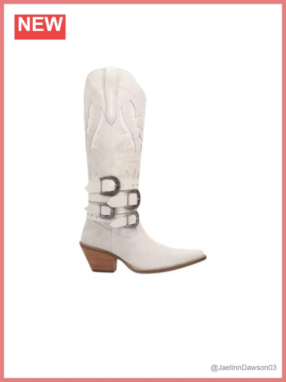 Dingo Suede Over the Knee Western Boots Snip Toe Mid Heel